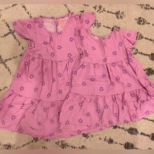 Cat & Jack Pink Dress with Purple Floral Accents